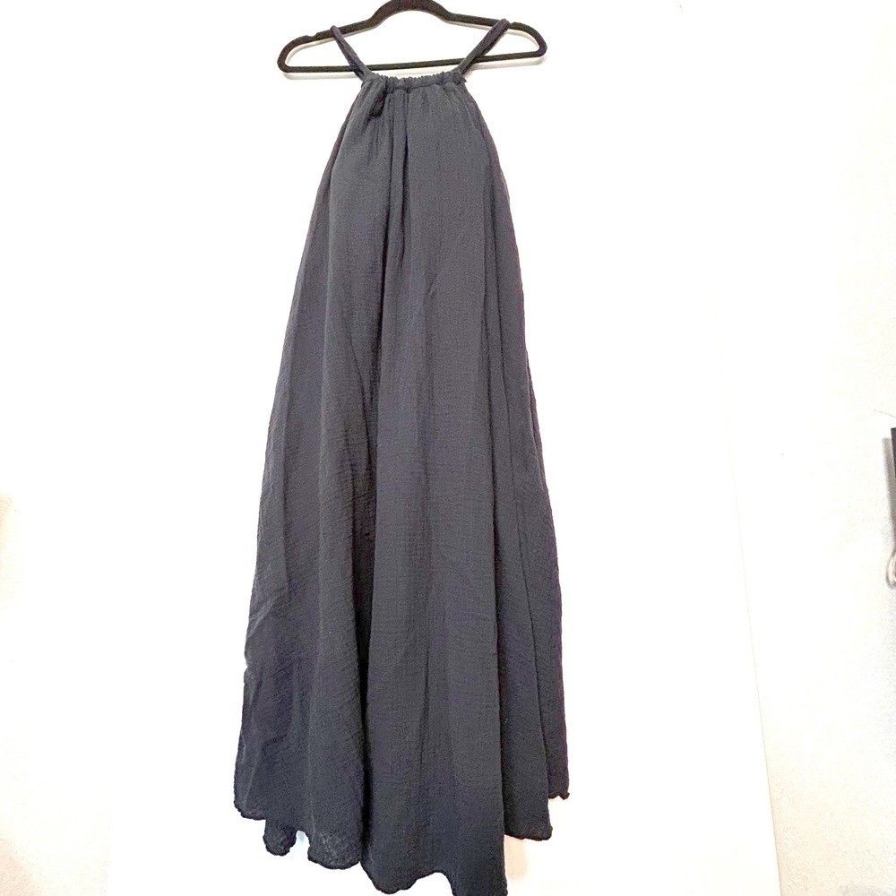 shebird size 2 Sofia Gauze Halter Bra Dress black built in bra travel comfort